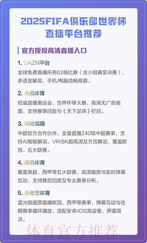 世界杯免费在线直播平台精选推荐 世界杯免费在线直播平台精选推荐
